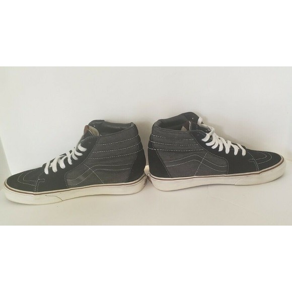 Vans Off The Wall Black Mixed Media Suede High Top Skate Shoes Mens Sz 8.5 main image 9